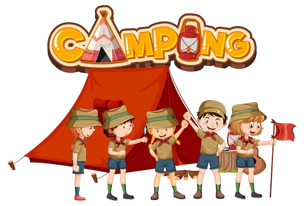 Camping En Plein Air Avec Des Enfants Scouts