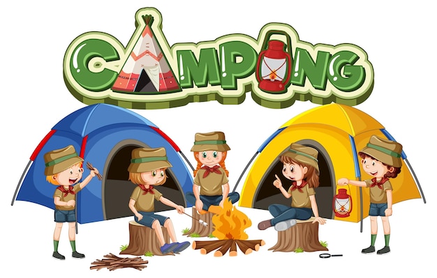 Camping En Plein Air Avec Des Enfants Scouts