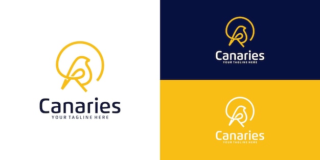 Canari avec création de logo de style art en ligne