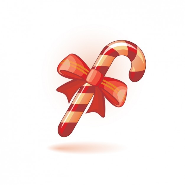 Candy Cane Icon avec ruban