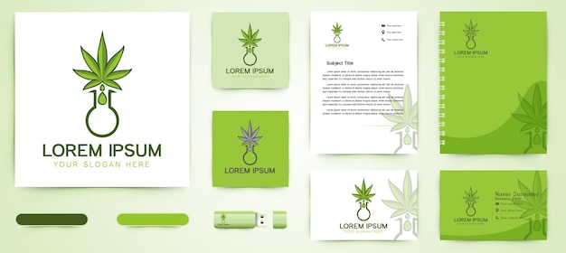 Vecteur gratuit cannabis, goutte d'huile d'eau, logo de laboratoire et modèle de marque d'entreprise inspiration designs isolé sur fond blanc