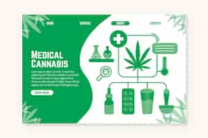 Vecteur gratuit cannabis médical dans la page de destination du laboratoire