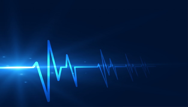 Cardiographe lignes de rythme cardiaque design médical fond de soins de santé