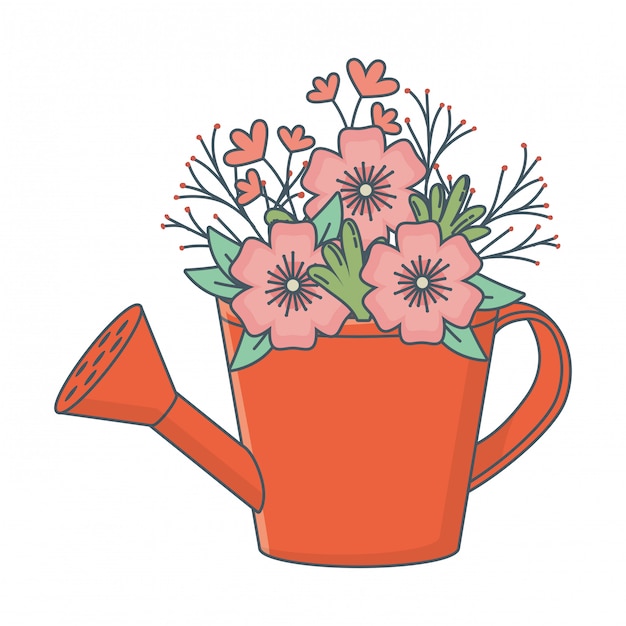 Vecteur gratuit caricature de fleurs de nature florale
