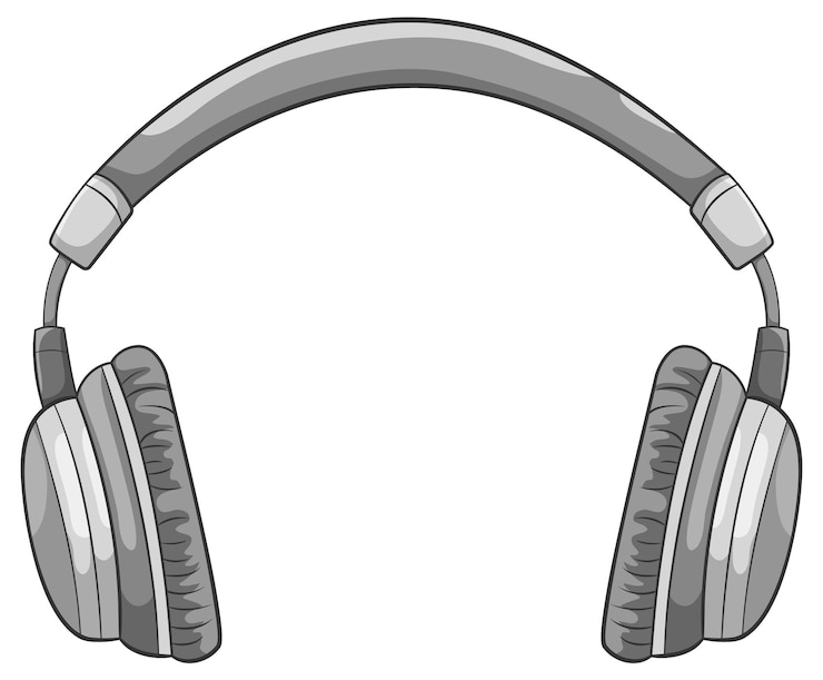 Vecteur gratuit caricature de gadget casque isolé