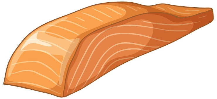 Vecteur gratuit caricature isolée de poisson saumon simple