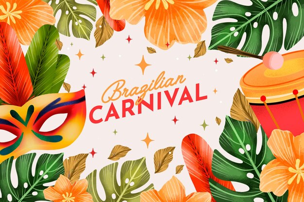 Carnaval brésilien aquarelle