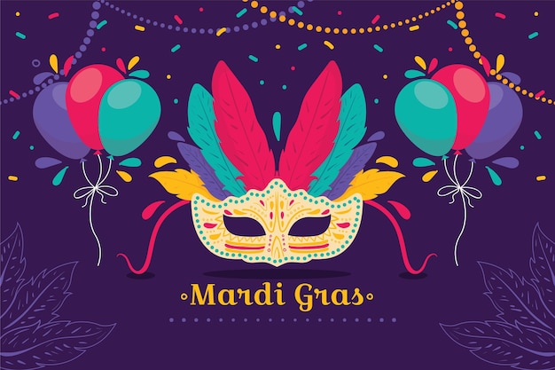 Carnaval De Mardi Gras Design Plat