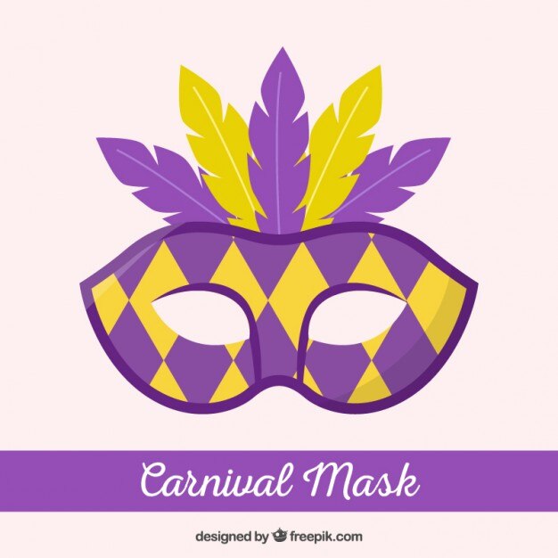 Vecteur gratuit carnival mask style arlequin