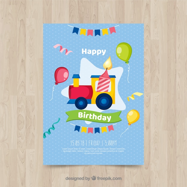 Vecteur gratuit carte d'anniversaire