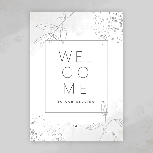 Carte de bienvenue de mariage