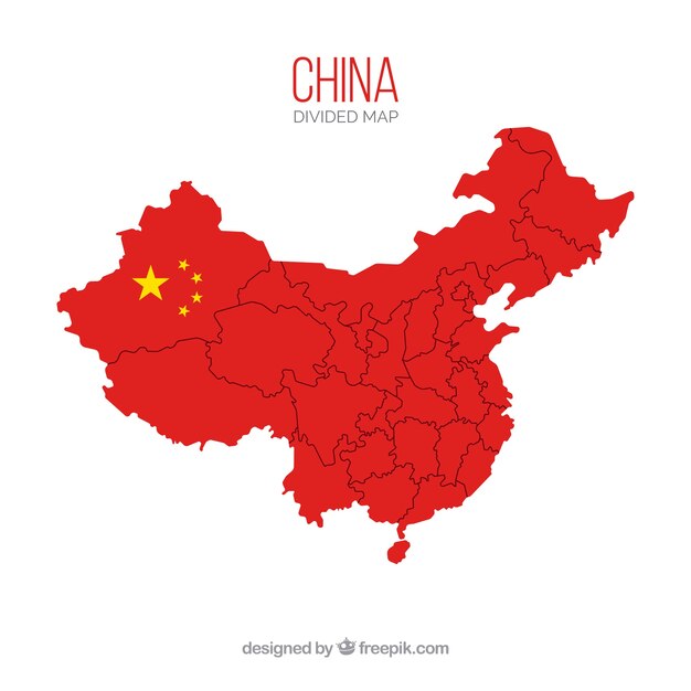 Carte de la Chine avec des frontières
