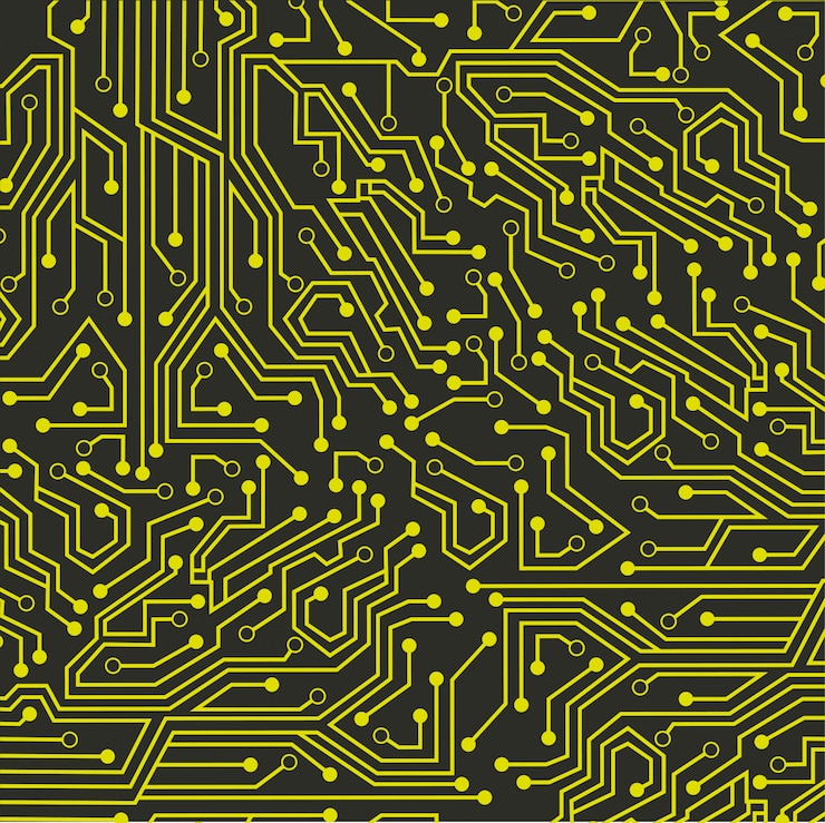 Vecteur gratuit carte de circuit imprimé