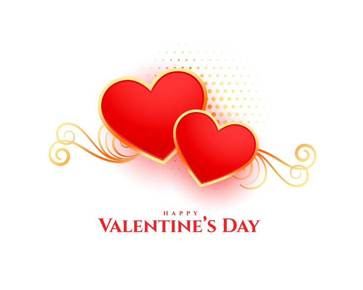 Vecteur gratuit carte de coeur de style floral heureux saint valentin