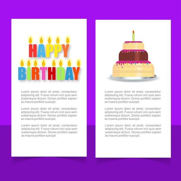 Vecteur gratuit carte de conception elegent du vecteur happy birthday