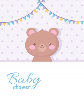 Carte De Douche De Bebe Decoration De Fanions D Ours En Peluche Mignon Carte De Fete De Bienvenue Nouveau Ne Vecteur Premium Carte De Douche De Bebe Decoration De Fanions D Ours En Peluche Mignon Carte De Fete De Bienvenue Nouveau Ne Vecteur Premium