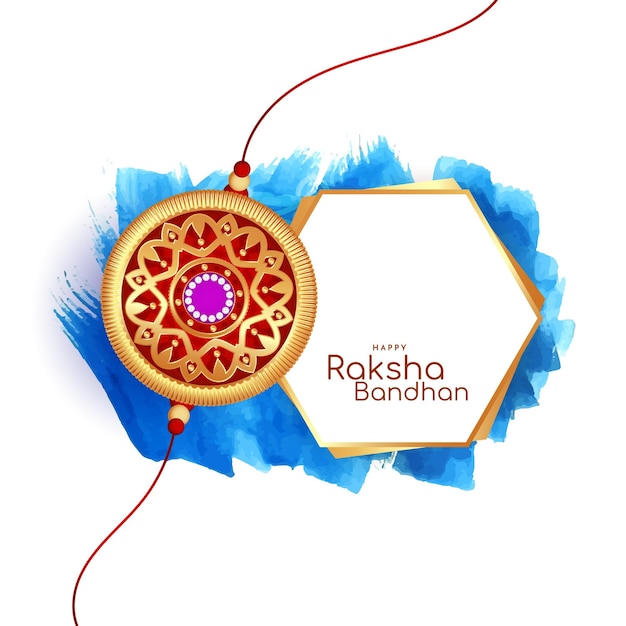 Vecteur gratuit carte du festival culturel indien happy raksha bandhan