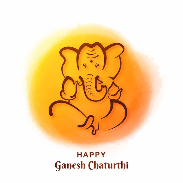 Vecteur gratuit carte du festival ganesh chaturthi