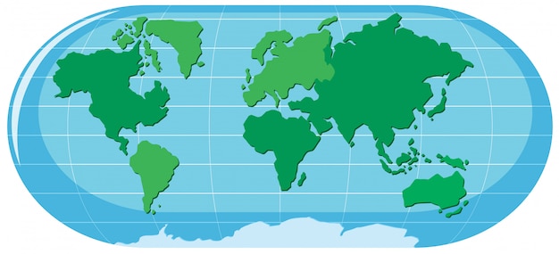 Une Carte Du Monde Ronde Sur Fond Blanc Vecteur Premium Une Carte Du Monde Ronde Sur Fond Blanc Vecteur Premium