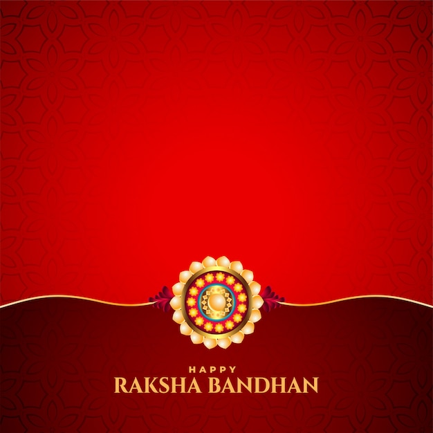 Carte De Festival Indien Raksha Bandhan Rouge