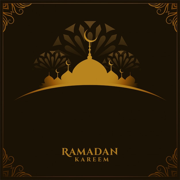 Carte De Festival Traditionnel Ramadan Kareem Avec Espace De Texte