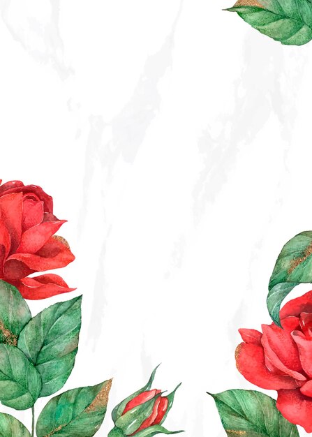 Carte d'invitation de bordure rose en fleurs