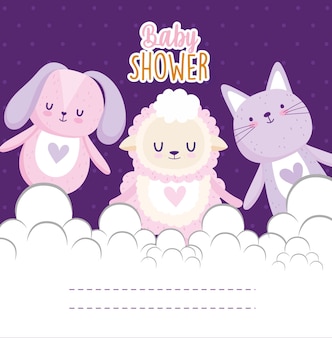 Carte De Douche De Bebe Avec Accessoires Suspendus Vecteur Gratuite Carte De Douche De Bebe Avec Accessoires Suspendus Vecteur Gratuite