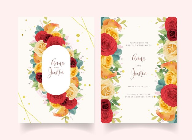 carte d'invitation florale