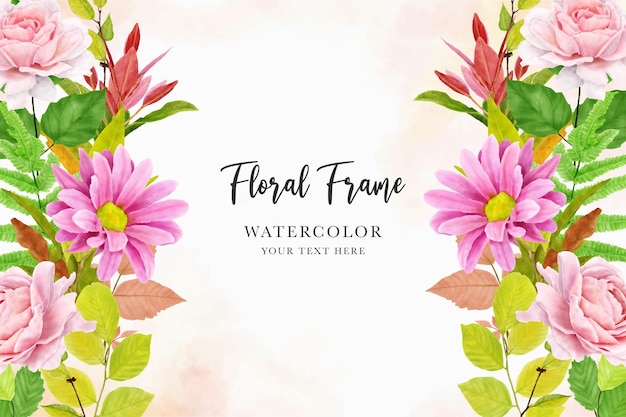 Vecteur gratuit carte d'invitation de mariage avec un design floral de roses