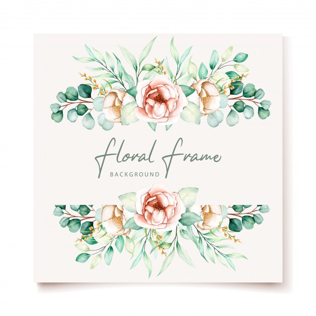 Carte d'invitation de mariage floral