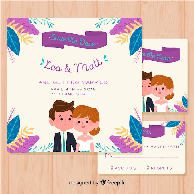 Carte D'invitation De Mariage