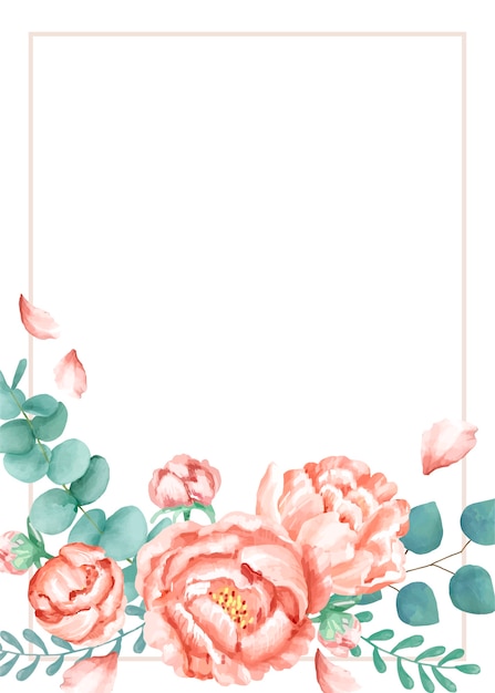 Vecteur gratuit carte d'invitation avec un thème floral