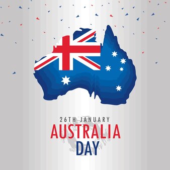 Carte de jour de l'australie de janvier