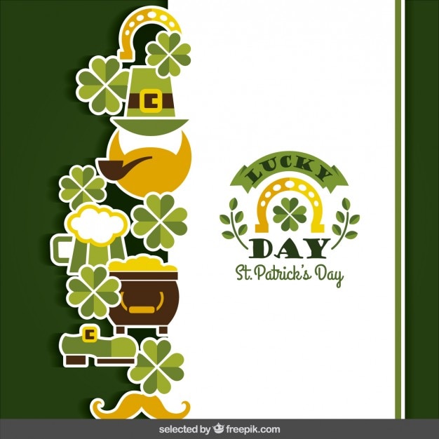 Vecteur gratuit carte de jour de st patricks