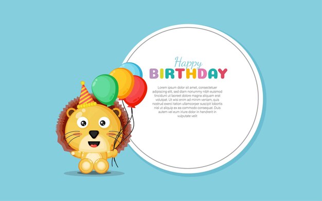 Conception De Cartes De Joyeux Anniversaire Avec Elephant Mignon Vecteur Premium