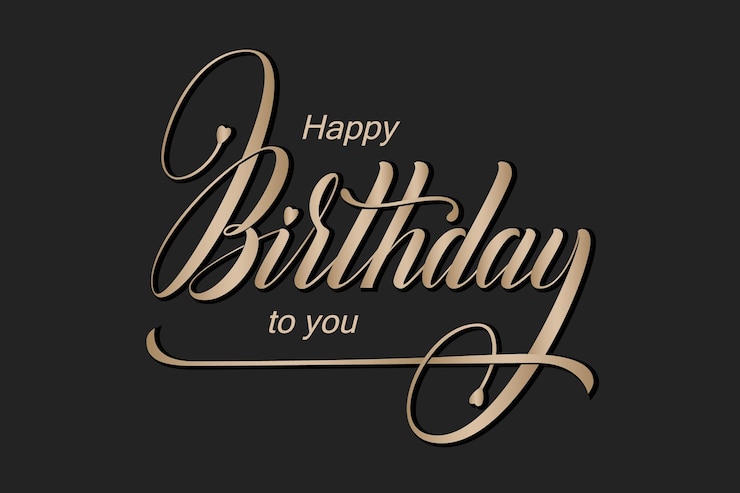 Carte de joyeux anniversaire vectorielle élégante Carte de félicitations vectorielle avec une belle typographie Toile de fond minimaliste avec voeux d'anniversaire Lettrage artistique