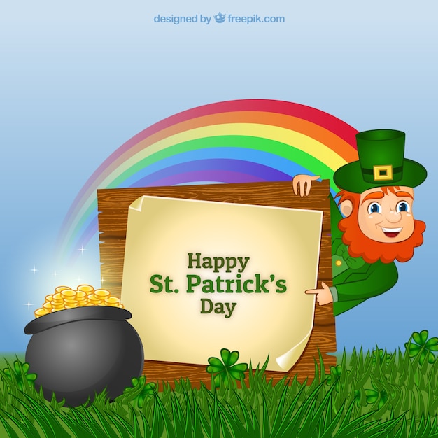 Carte De Leprechaun Pour Saint Patrick