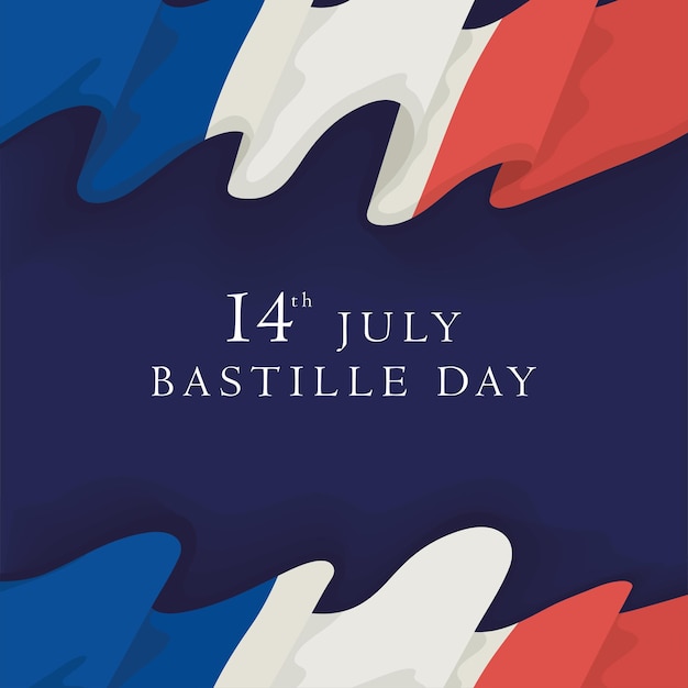Carte De Lettrage De Célébration Du Jour De La Bastille