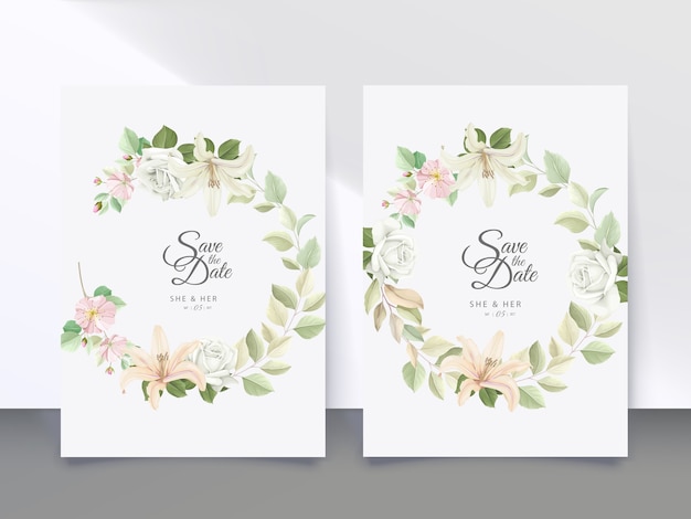 Carte De Mariage Floral