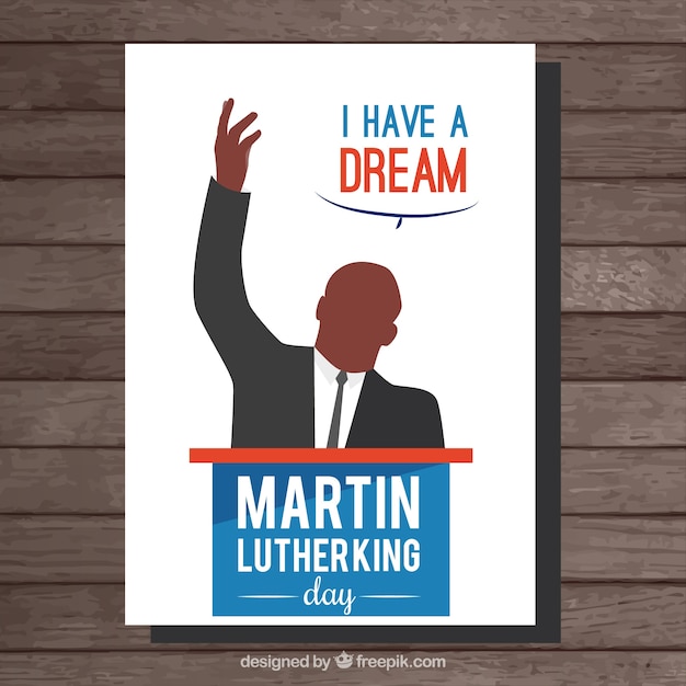 Vecteur gratuit carte martin luther king day