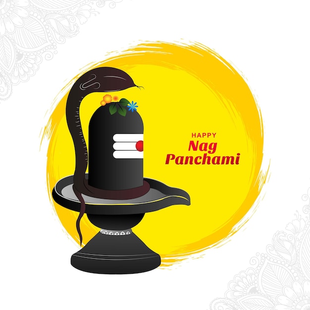 Vecteur gratuit carte nag panchami sur la conception de la célébration du festival indien