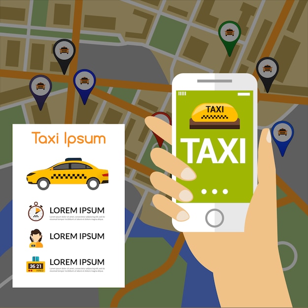 Carte De Navigation En Taxi