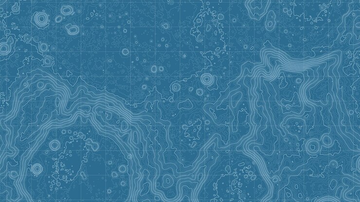 Carte de relief lunaire abstrait vectoriel Carte d'élévation lunaire conceptuelle générée Isolignes d'élévation de la surface du paysage Conception conceptuelle de la carte géographique Arrière-plan élégant pour les présentations