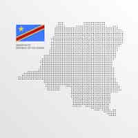 Vecteur gratuit carte de la république démocratique du congo