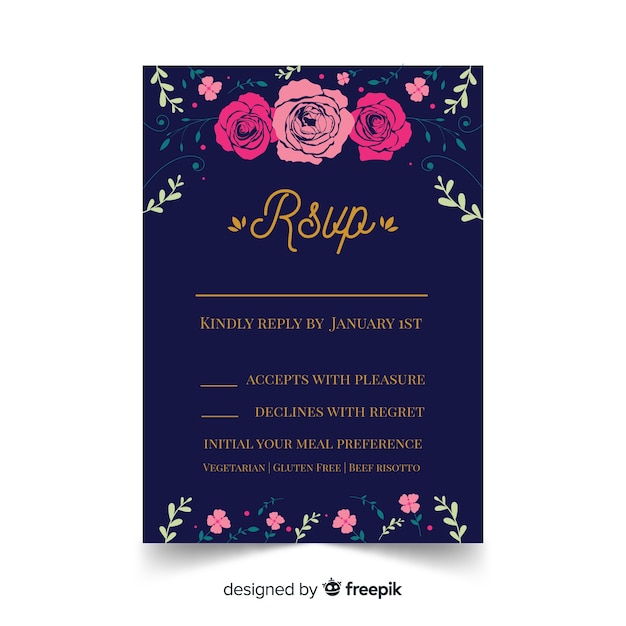 Carte De Rsvp De Mariage