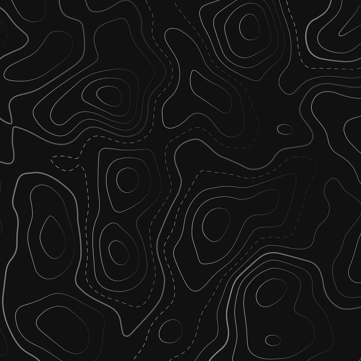 Vecteur gratuit carte topographique sur fond noir