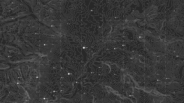 Vecteur gratuit carte topographique sombre