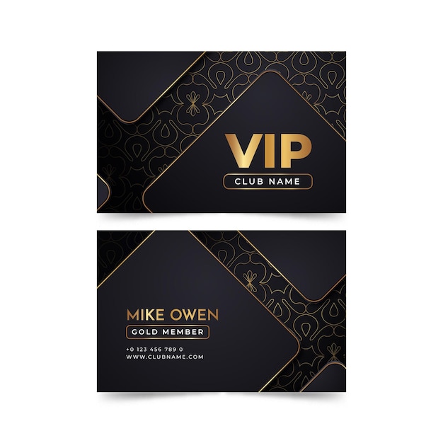 Carte Vip Dégradée Avec Détails Dorés