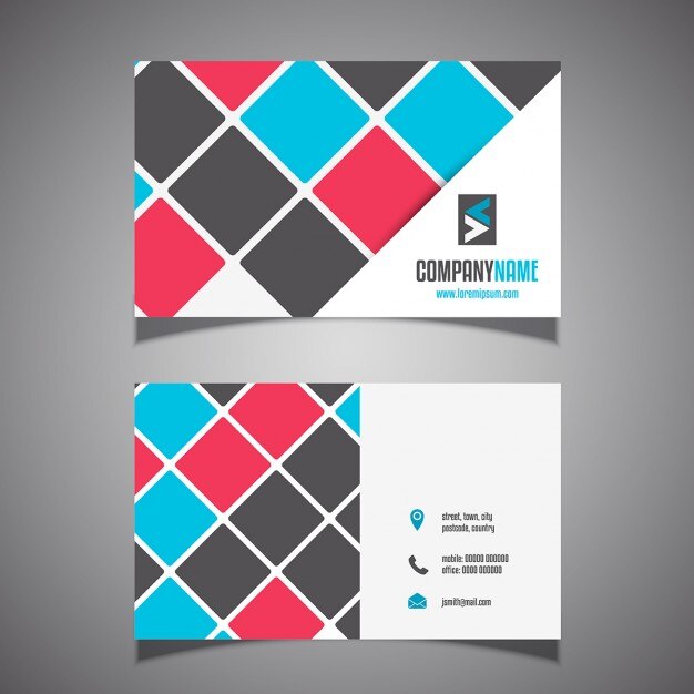 Vecteur gratuit carte de visite avec un design moderne