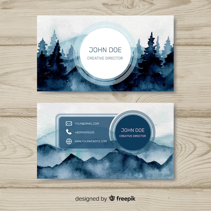 Vecteur gratuit carte de visite avec design nature